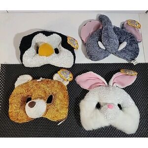 Cuddly Cousins Chenille Animal Mask For Preschool Age Children Lot Of 4 NWT